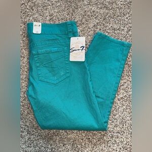 NEW! Seven7 Women's Teal Skinny Jeans